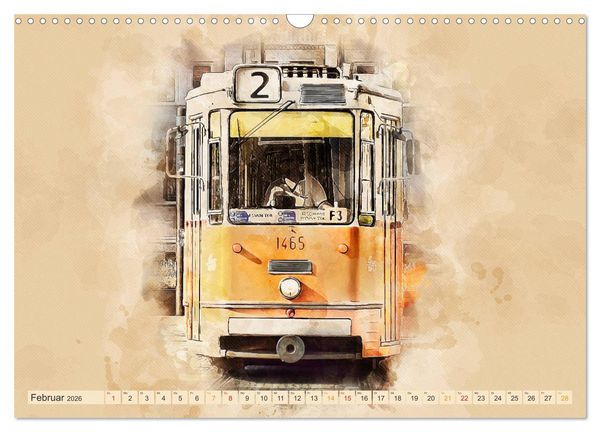Produktbild: Stra&szlig;enbahn - Faszination auf R&auml;dern (Wandkalender 2026 DIN A3 quer), CALVENDO Monatskalender