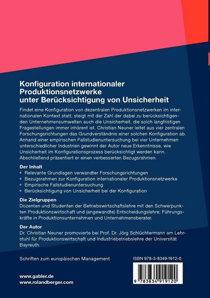 Produktbild: Konfiguration internationaler Produktionsnetzwerke unter Ber&uuml;cksichtigung von Unsicherheit