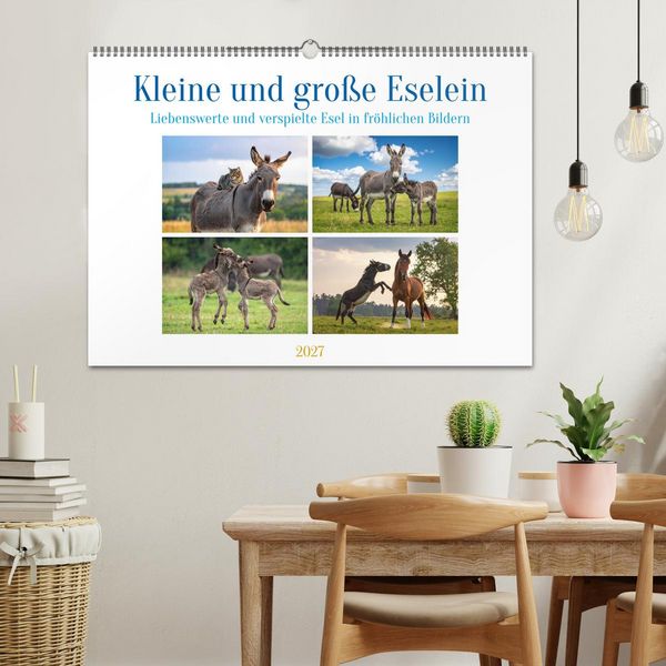 Produktbild: Kleine und gro&szlig;e Eselein (Wandkalender 2027 DIN A2 quer), CALVENDO Monatskalender