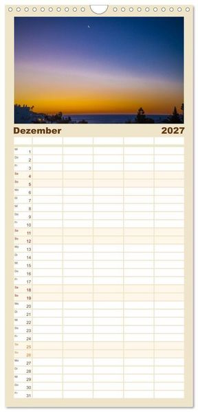 Produktbild: Familienplaner 2027 - Andalusien mit 5 Spalten (Wandkalender, 21 x 45 cm) CALVENDO