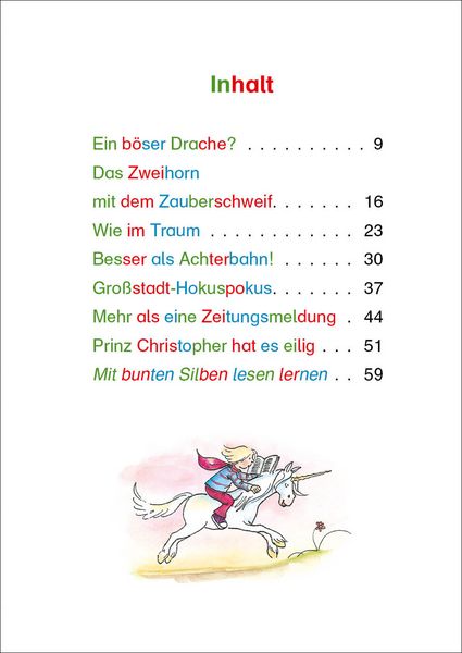 Produktbild: Silbengeschichten zum Lesenlernen - Einhorngeschichten