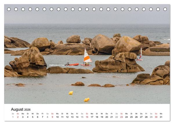 Produktbild: K&uuml;sten der Normandie und der Bretagne (Tischkalender 2026 DIN A5 quer), CALVENDO Monatskalender