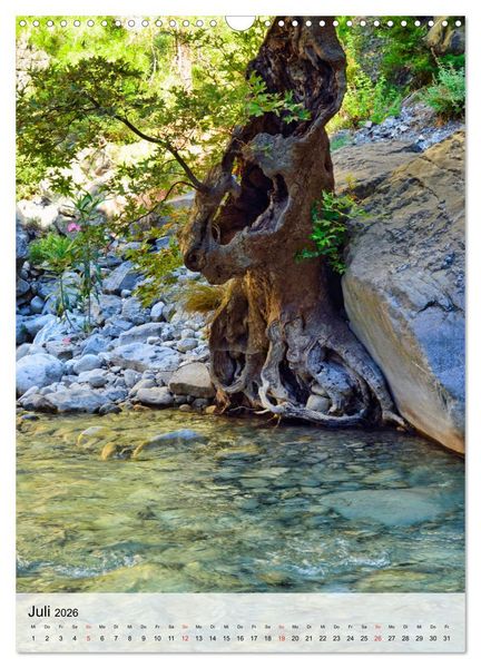 Produktbild: Naturerlebnis Samaria Schlucht auf Kreta (Wandkalender 2026 DIN A3 hoch), CALVENDO Monatskalender