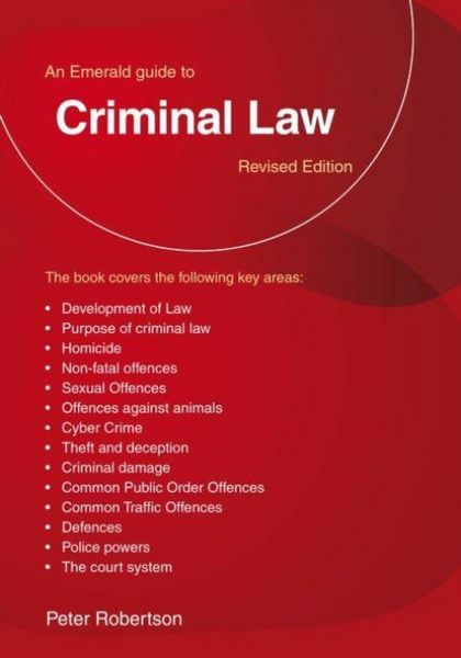 Produktbild: An Emerald Guide to Criminal Law