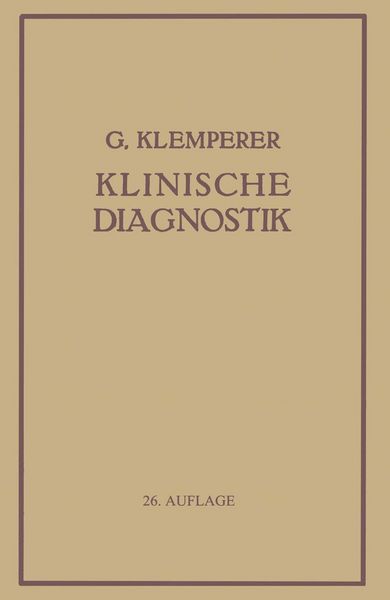 Produktbild: Grundriss Der Klinischen Diagnostik