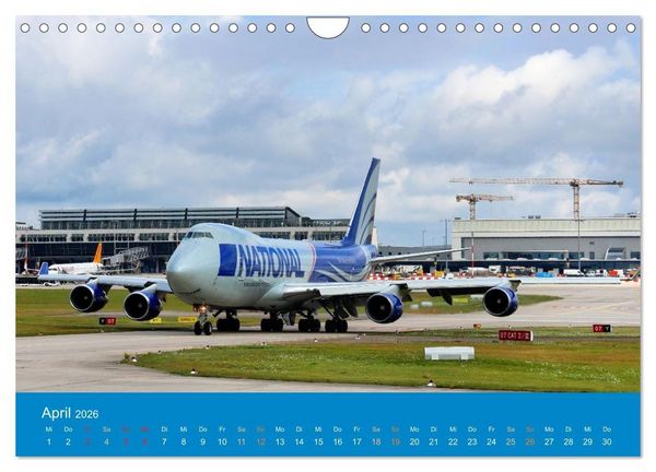 Produktbild: Flugzeugmomente in Stuttgart (Wandkalender 2026 DIN A4 quer), CALVENDO Monatskalender
