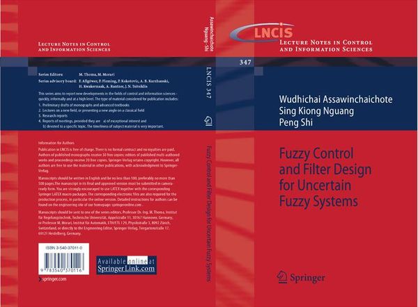 Produktbild: Fuzzy Control and Filter Design for Uncertain Fuzzy Systems