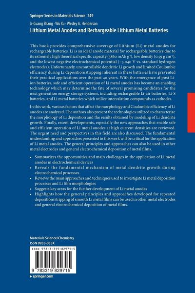 Produktbild: Lithium Metal Anodes and Rechargeable Lithium Metal Batteries