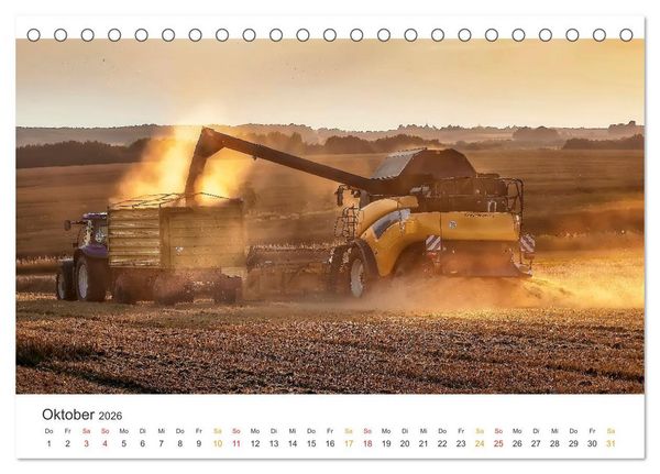 Produktbild: M&auml;hdrescher - tolle Momente (Tischkalender 2026 DIN A5 quer), CALVENDO Monatskalender