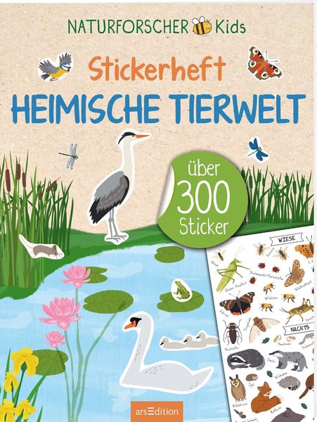 Produktbild: Naturforscher-Kids &ndash; Stickerheft Heimische Tierwelt
