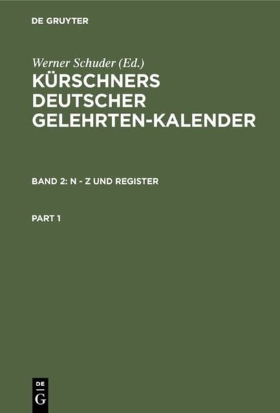 Produktbild: N - Z und Register