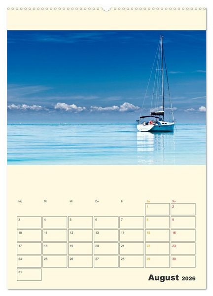 Produktbild: Segeln bis zum Horizont (Wandkalender 2026 DIN A2 hoch), CALVENDO Monatskalender