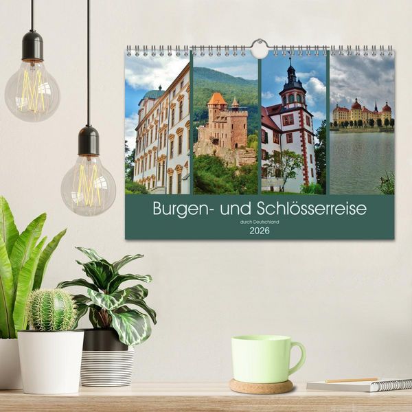 Produktbild: Burgen- und Schl&ouml;sserreise durch Deutschland (Wandkalender 2026 DIN A4 quer), CALVENDO Monatskalender
