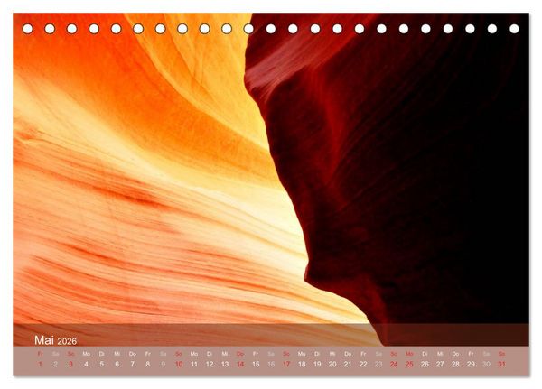 Produktbild: Der Antelope Canyon (Tischkalender 2026 DIN A5 quer), CALVENDO Monatskalender