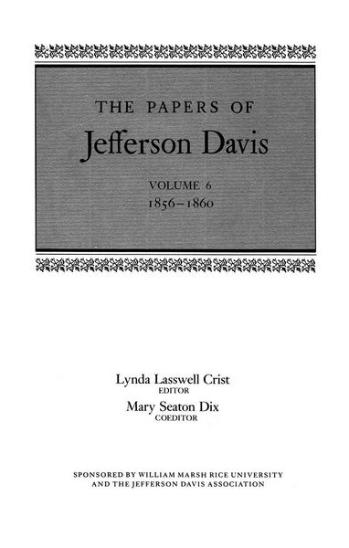 Produktbild: The Papers of Jefferson Davis