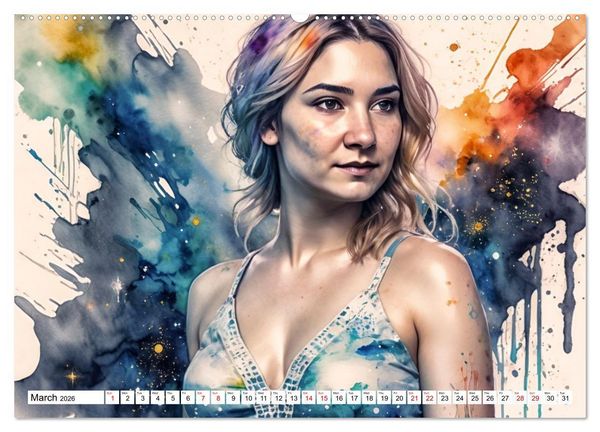 Produktbild: The Muse Moira in Twelve Facets (High Quality Premium Wall Calendar 2026 DIN A2 landscape),CALVENDO 12 Month Wall Calendar