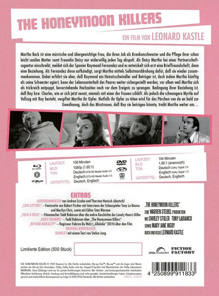 Produktbild: The Honeymoon Killers - Mediabook Cover A - Limitiert auf 1000 St&uuml;ck (+ DVD)