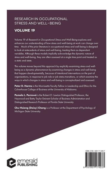 Produktbild: Examining and Exploring the Shifting Nature of Occupational Stress and Well-Being