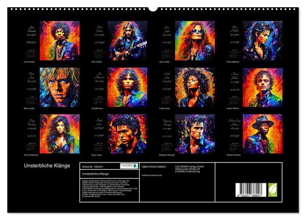 Produktbild: Unsterbliche Kl&auml;nge (hochwertiger Premium Wandkalender 2026 DIN A2 quer), Kunstdruck in Hochglanz
