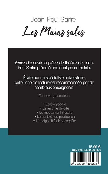 Produktbild: Les Mains sales de Jean-Paul Sartre (fiche de lecture et analyse compl&egrave;te de l'oeuvre)