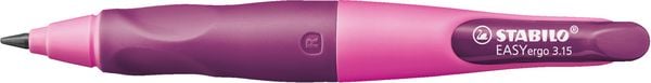 Produktbild: STABILO Ergonomischer Druck-Bleistift f&uuml;r Rechtsh&auml;nder -   EASYergo 3.15 in pink/lila - Einzelstift - inklusive 1 dicken Mine - H&auml;rtegrad HB & Spitzer