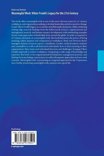 Produktbild: Meaningful Work: Viktor Frankl&rsquo;s Legacy for the 21st Century
