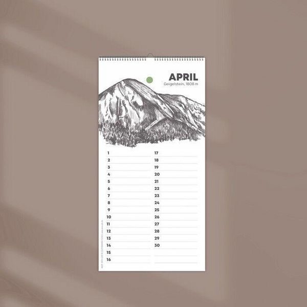 Produktbild: Kleiner Geburtstagskalender "Chiemgauer Alpen", ohne Jahreszahl