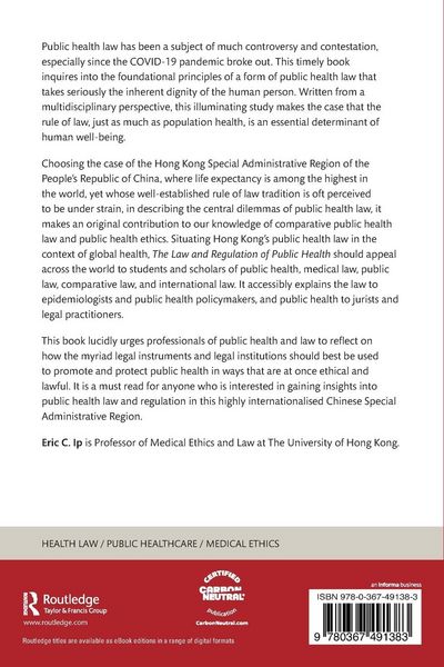 Produktbild: The Law and Regulation of Public Health