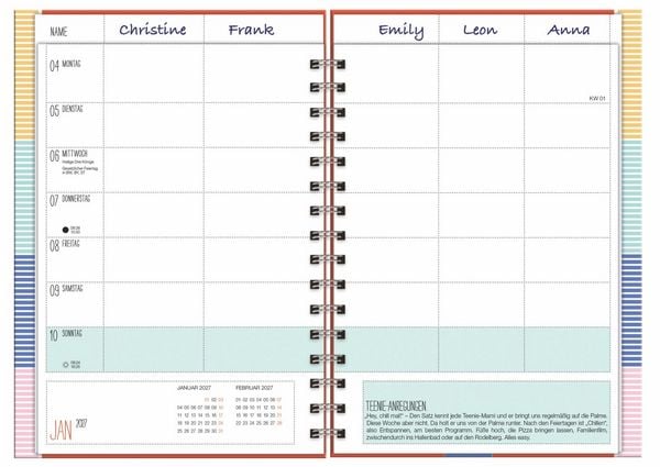 Produktbild: Mama AG Familienplaner Buch A5 2027