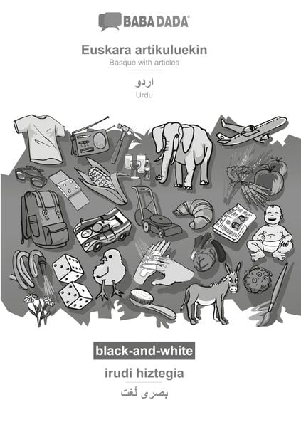 Produktbild: Euskara artikuluekin - Urdu (in arabic script), irudi hiztegia, BW