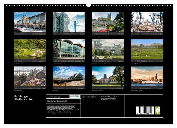 Produktbild: Hamburger Stadtansichten (hochwertiger Premium Wandkalender 2026 DIN A2 quer), Kunstdruck in Hochglanz