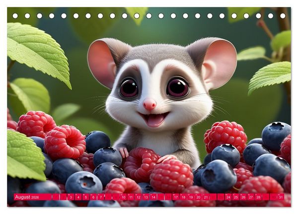 Produktbild: Niedliche Flugh&ouml;rnchen - Sugar Glider Jahresreise (Tischkalender 2026 DIN A5 quer), CALVENDO Monatskalender