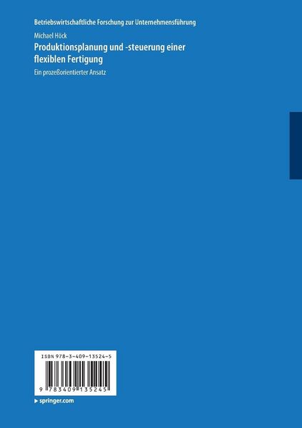 Produktbild: Produktionsplanung und -steuerung einer flexiblen Fertigung