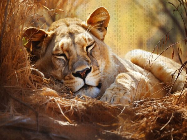 Produktbild: CALVENDO Puzzle Ein Motiv aus dem Kalender "Wenn sie schlafen" | 1000 Teile Lege-Gr&ouml;&szlig;e 64x48cm Foto-Puzzle f&uuml;r gl&uuml;ckliche Stunden