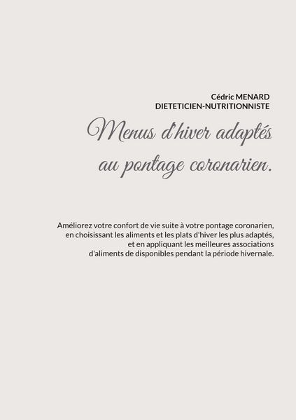 Produktbild: Menus d'hiver adapt&eacute;s au pontage coronarien.