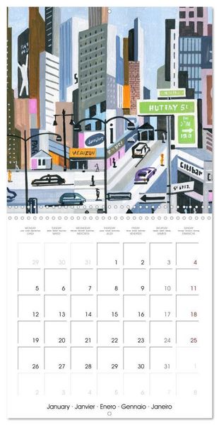 Produktbild: NEW YORK, d'hier &agrave; aujourd'hui (Calendrier mural carr&eacute; 2026 30x30 cm) Calendrier double avec une page pour vos prises de notes