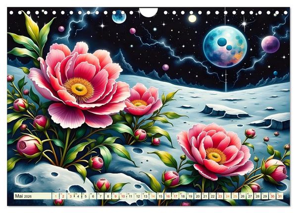 Produktbild: N&auml;chtliche Bl&uuml;tenzauber (Wandkalender 2026 DIN A4 quer), CALVENDO Monatskalender