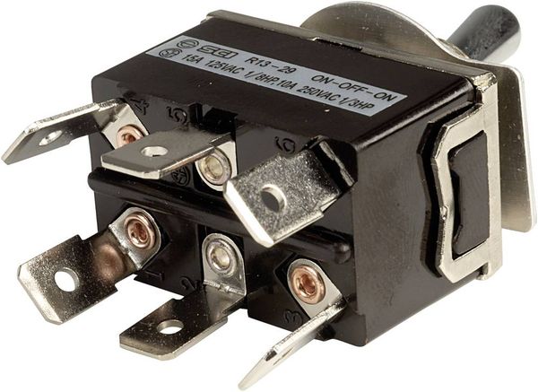 Produktbild: SCI R13-29E-01-HPH Kippschalter 250 V/AC 10A 2 x Ein/Aus/Ein rastend 1St.