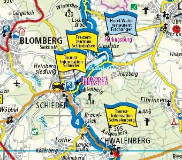 Produktbild: Publicpress Motorradkarte Weserbergland, Teutoburger Wald 1:200.000