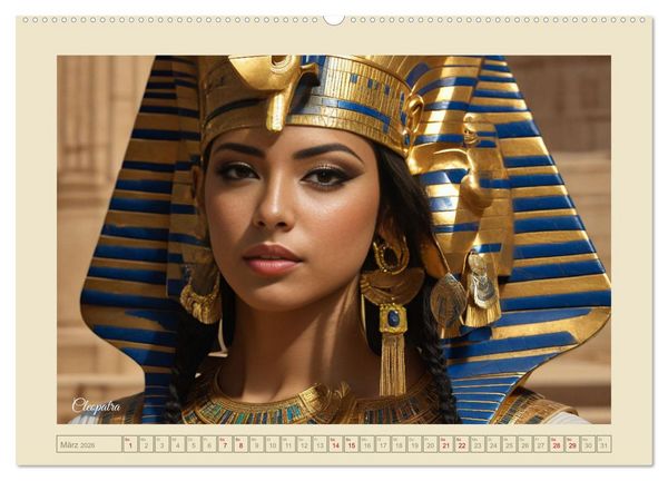 Produktbild: Portraits mit den Augen einer KI (Wandkalender 2026 DIN A2 quer), CALVENDO Monatskalender