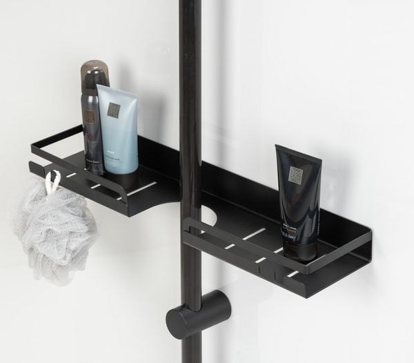 Produktbild: Turbo-Loc&reg; Duschstangencaddy Mod. Altarella L, Schwarz, aus Edelstahl