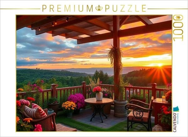 Produktbild: CALVENDO Puzzle Goldene Sonnenunterg&auml;nge nach einem sp&auml;tsommerlichen Herbsttag | 1000 Teile Lege-Gr&ouml;&szlig;e 64x48cm Foto-Puzzle f&uuml;r gl&uuml;ckliche Stunden