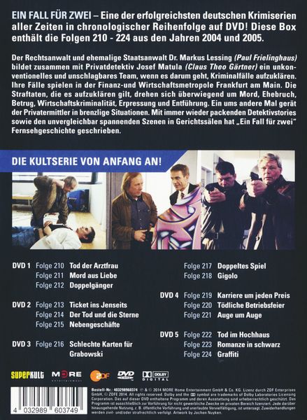 Produktbild: Ein Fall f&uuml;r Zwei - Collector's Box 15 [5 DVDs]