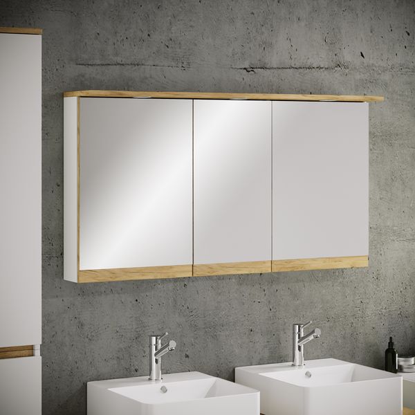 Produktbild: LED Bad Spiegelschrank Steckdose 59x110x23 Cosila