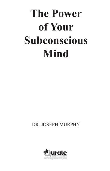 Produktbild: The Power of Your Subconscious Mind