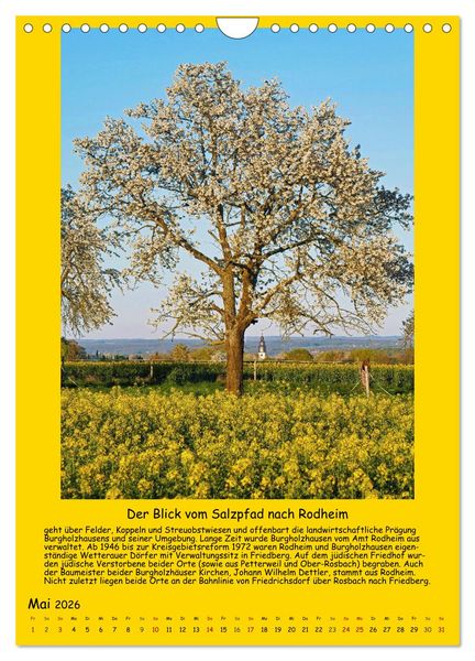 Produktbild: Gut 800 Jahre Burgholzhausen. Ein Ortsportr&auml;t in Wort und Bild 2026 (Wandkalender 2026 DIN A4 hoch), CALVENDO Monatskalender