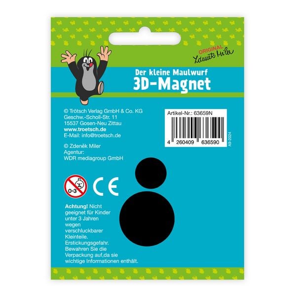 Produktbild: Tr&ouml;tsch Der kleine Maulwurf 3D Magnet Schaufel