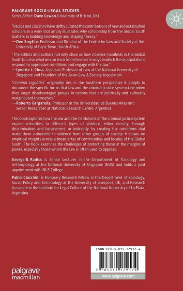 Produktbild: Criminal Legalities and Minorities in the Global South