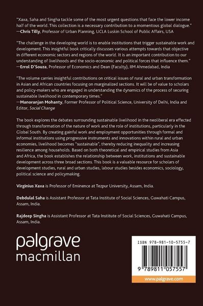 Produktbild: Work, Institutions and Sustainable Livelihood
