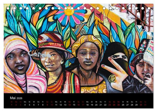 Produktbild: Graffiti und Street Art in La Paz (Tischkalender 2026 DIN A5 quer), CALVENDO Monatskalender